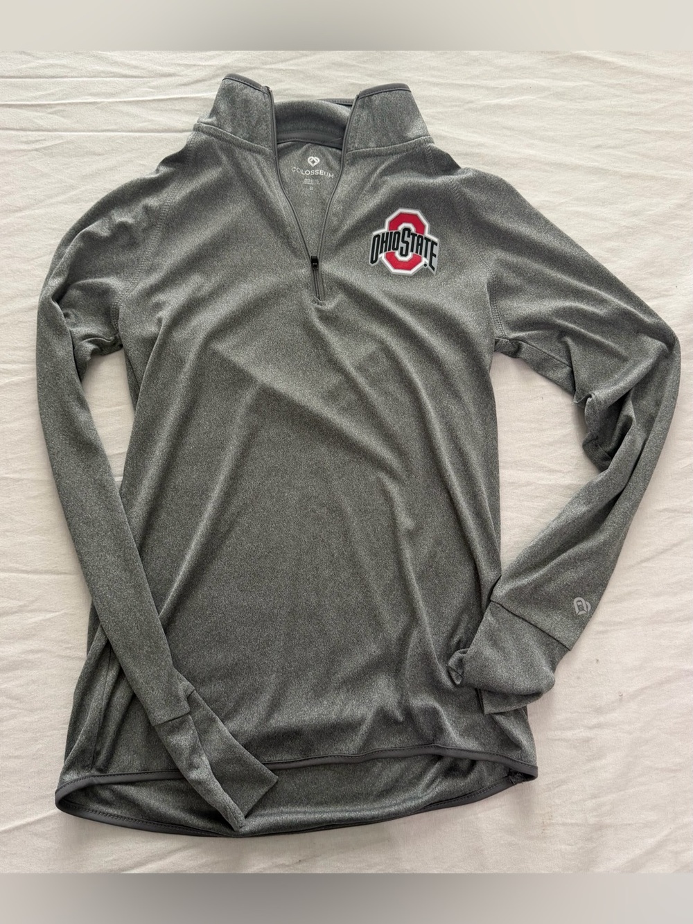 Grey Ohio State Quarter-Zip Pull-Over
